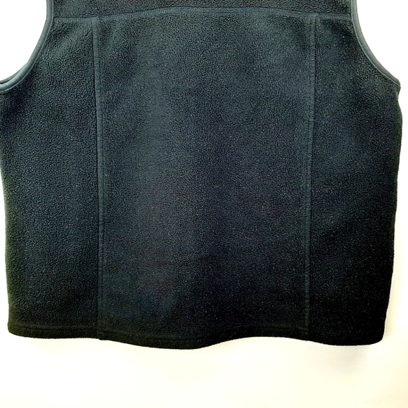 LL Bean Vest Men's X-Large Black Sleeveless Fleece Full Zip Logo Casual Outdoor - Picture 8 of 10